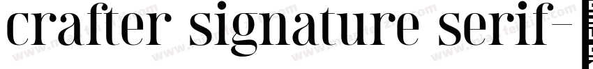 crafter signature serif字体转换